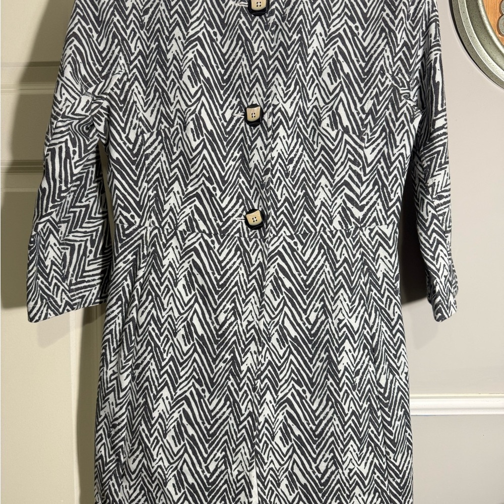 Cabi Monochrome Zebra Pattern Jacket - image 1